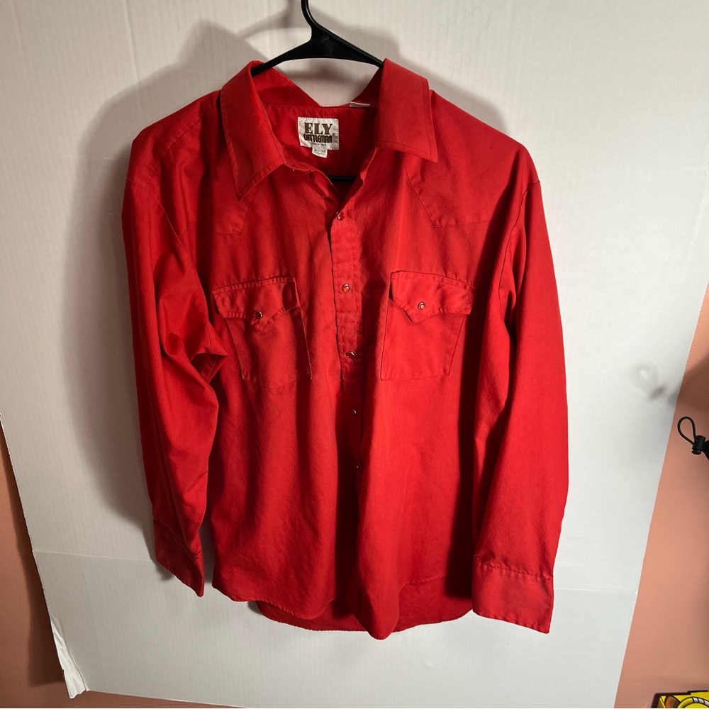 Ely cattleman pearl snap Shirt Men’s Large Western